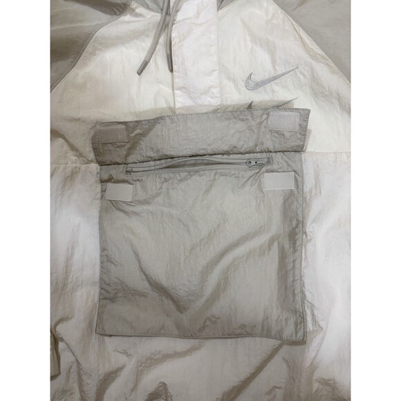 Women’s Anorak Hoodie Windbreaker Jacket – Size Large Y2K SWOOSH On Sleeve - Picture 4 of 10